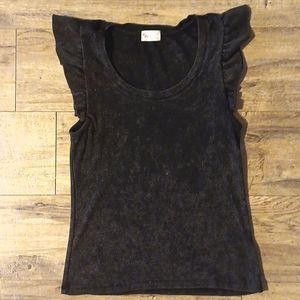 SO ruffle sleeve tank